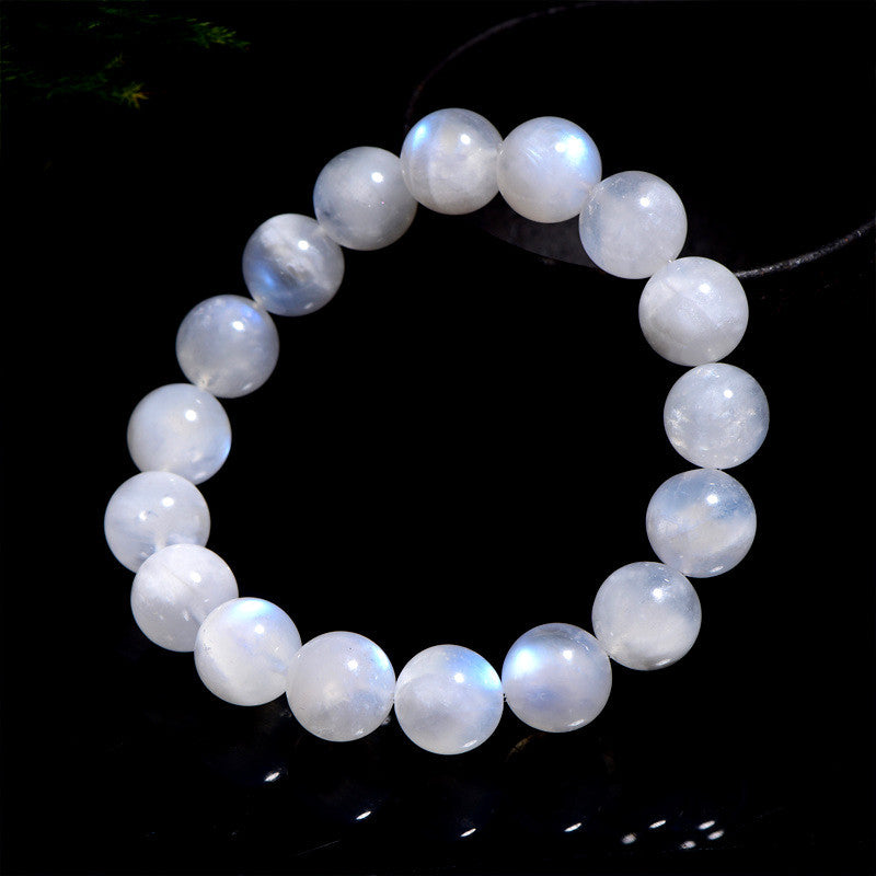 Handmade Blue Moonstone Crystal Jewelry with Luminous Glow