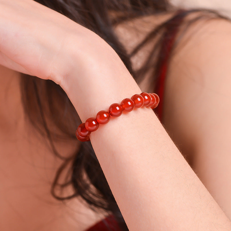 Natural Carnelian Bead Bracelet for Healing & Balance
