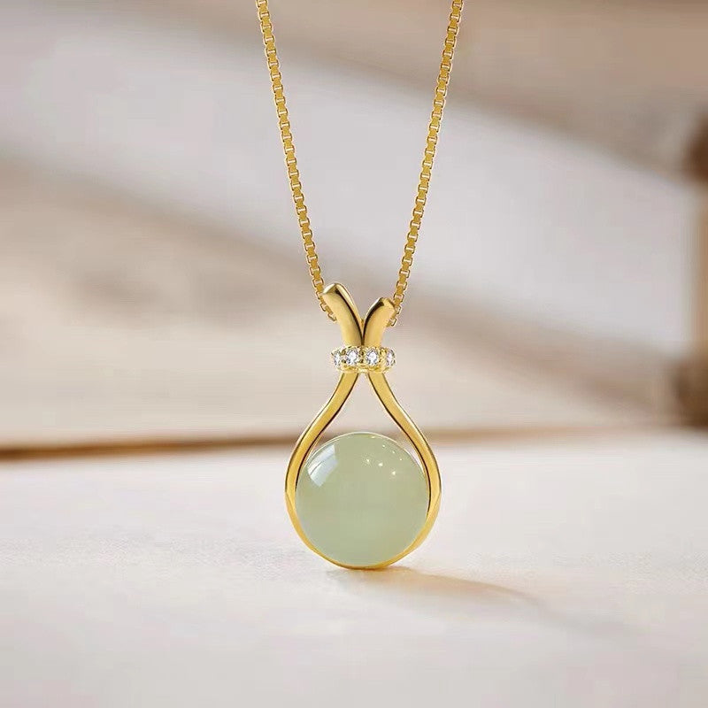 Natural Nephrite Jade Lucky Bag Charm – Feng Shui Wealth Jewelry
