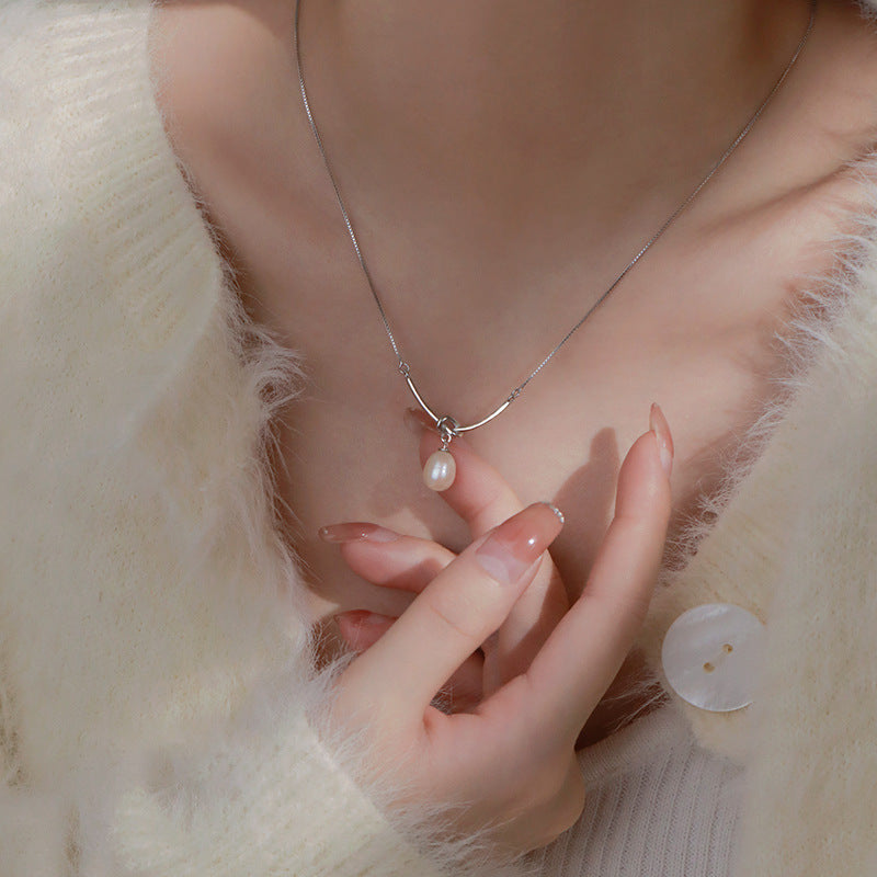 925 Sterling Silver Freshwater Pearl Pendant Necklace – Timeless Classic Jewelry
