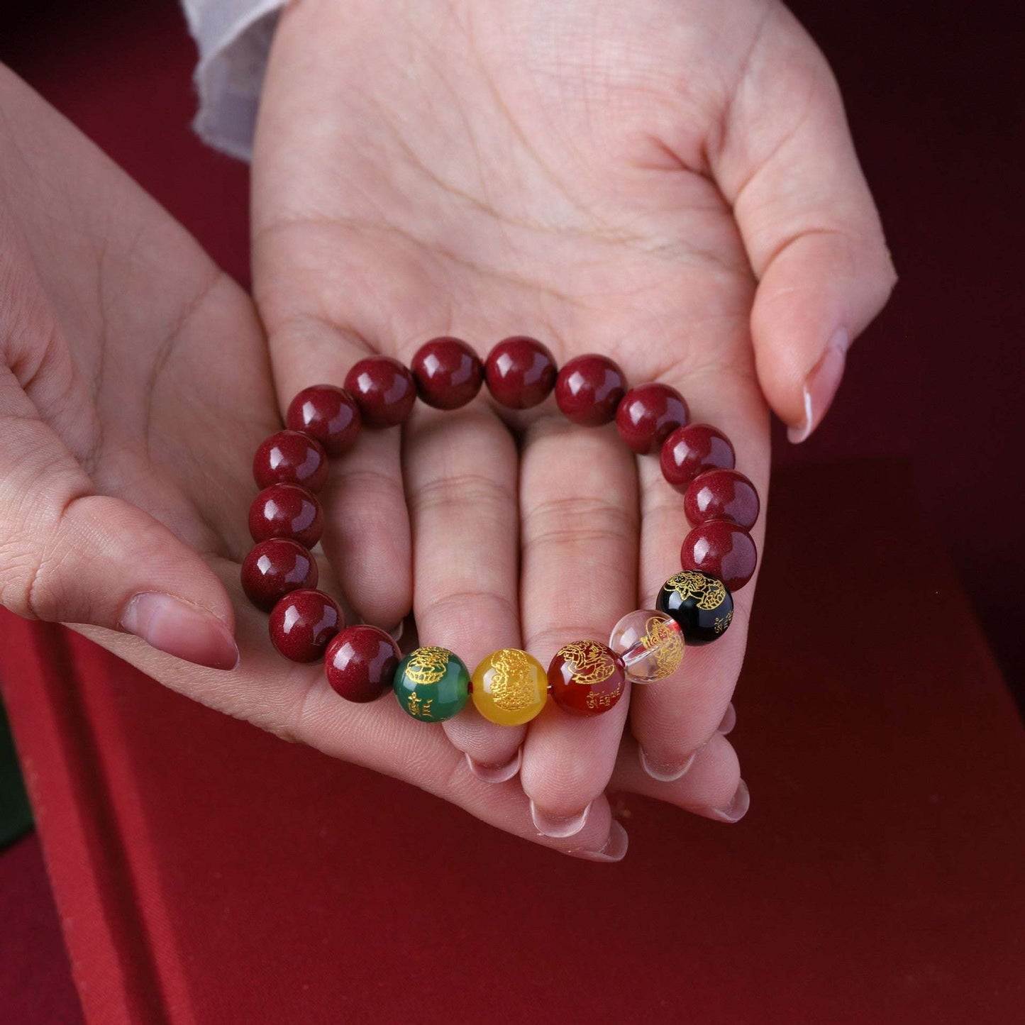 feng shui red cinnabar bracelet men women prosperity protection jewelry