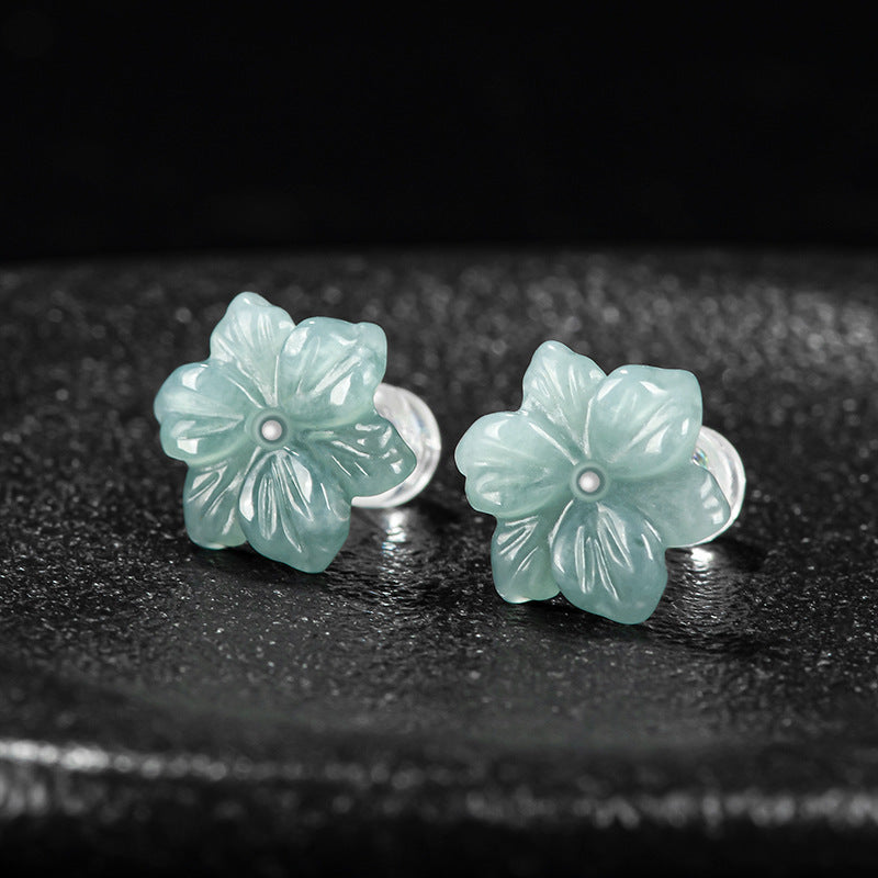 Authentic Jadeite Jade Blue Water Earrings – Luxury Gift Jewelry