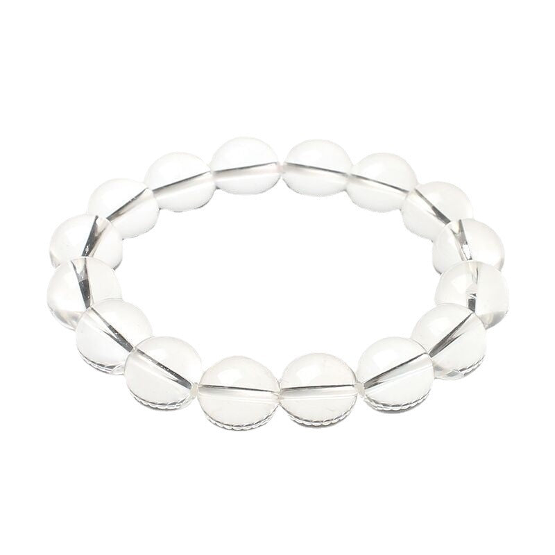 Unisex Clear Quartz Crystal Bracelet for Calm & Focus