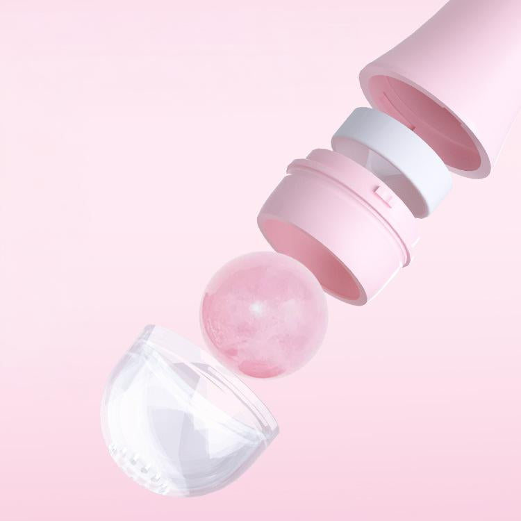 Natural Rose Quartz & Lava Stone Facial Roller – Oil Control & Skin Calming