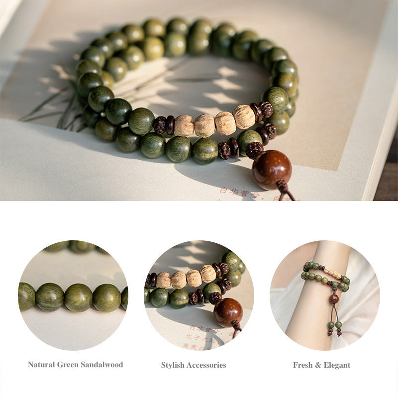 Wrap Bracelet with Sandalwood Beads
