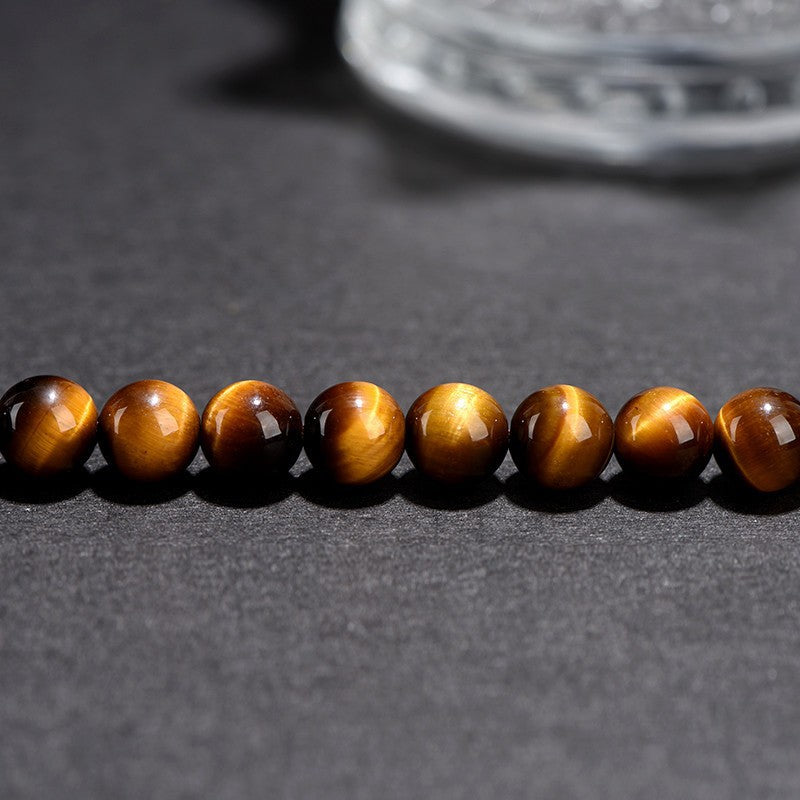 COLLECTION GRADE Lightning Gold Natural Tiger’s Eye Bracelet – Premium Gemstone Beads