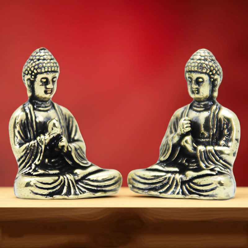 Mini Pure Copper Buddha Statue – Pocket Talisman for Peace & Protection