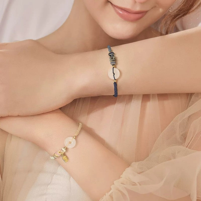 Matching Couple Bracelets – White Agate Harmony Jewelry