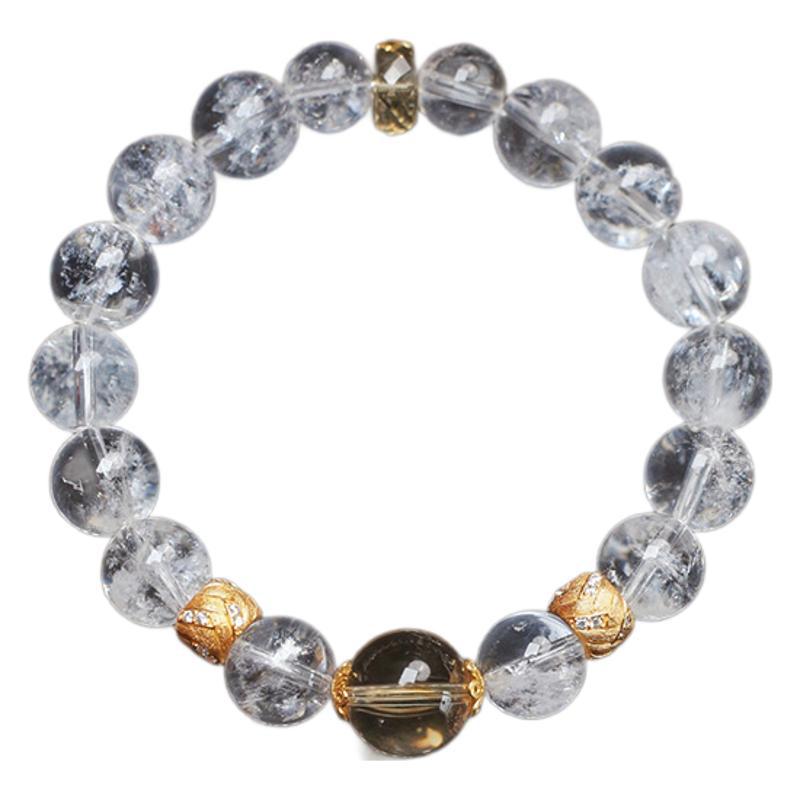 Minimalist crystal bead bracelet for men and women