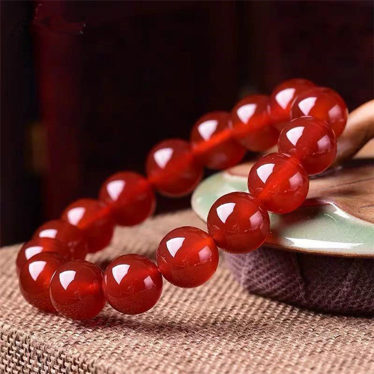 7A Grade Natural Carnelian Bracelet 8mm Energy & Positivity