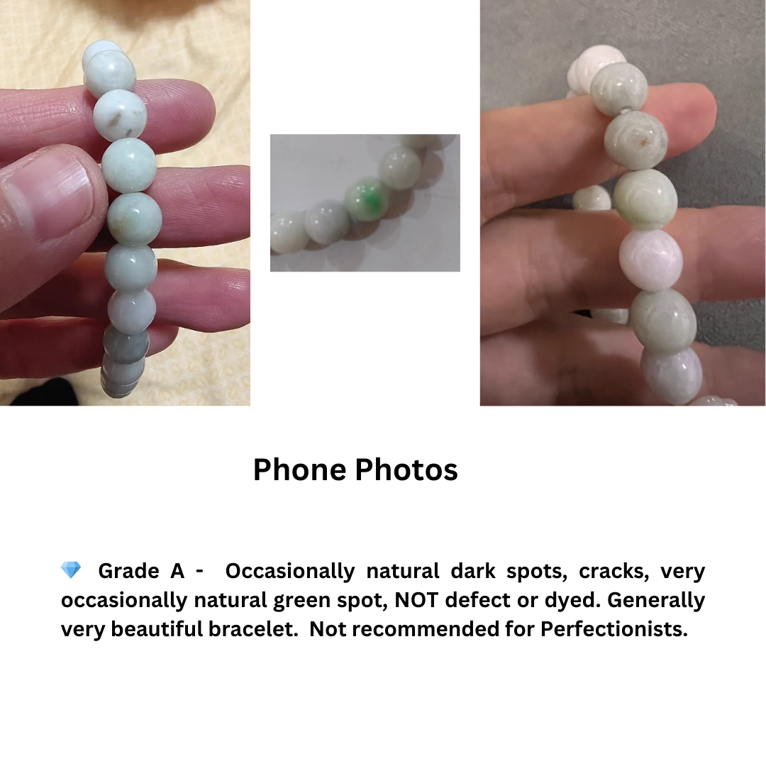 14K Gold Plated Jadeite Jade Shell Flower Bracelet – Natural A Grade Beads & Elegant Design