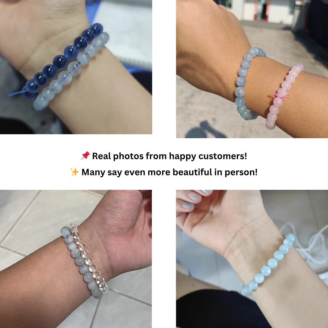 aquamarine healing bracelet for stress relief and balance