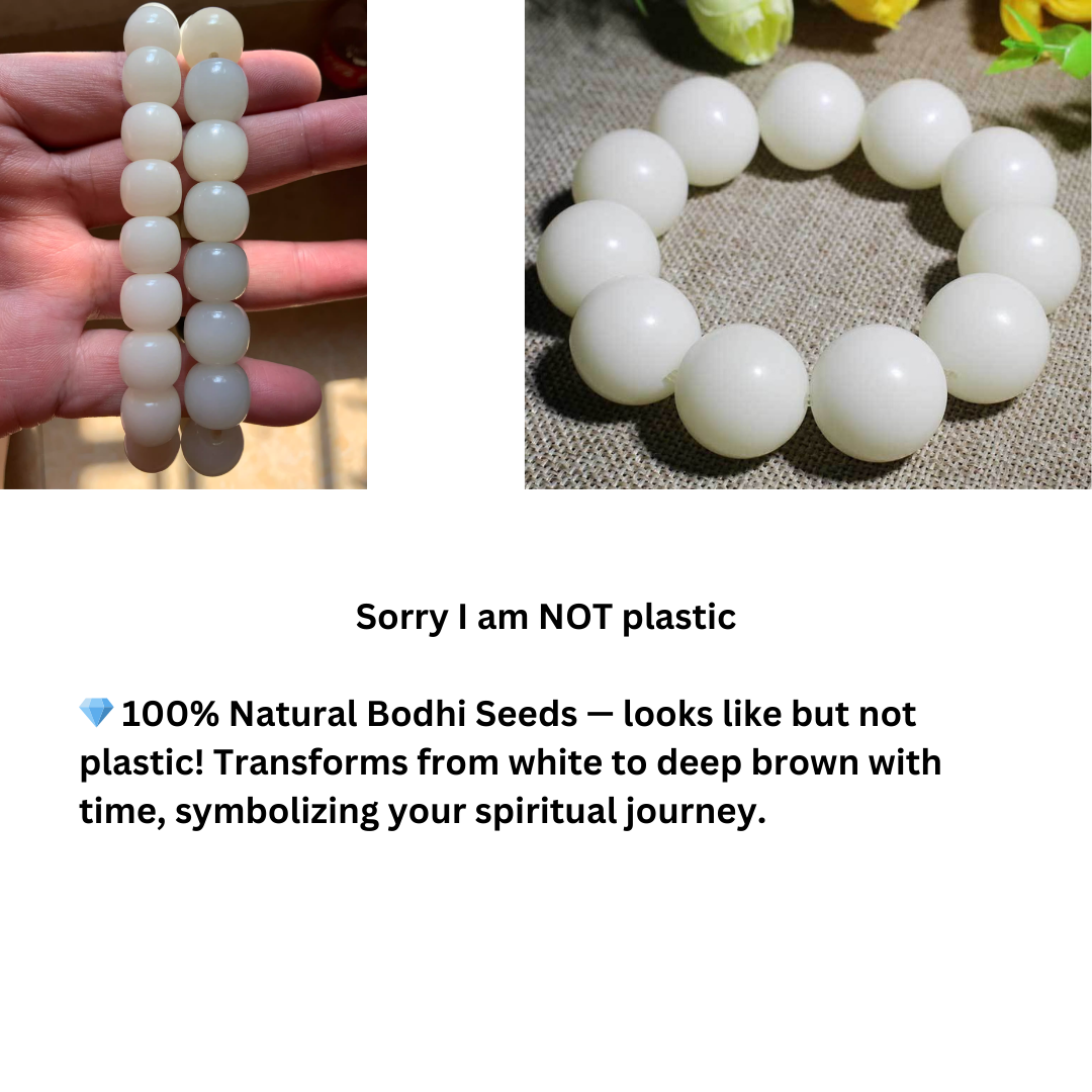 Handcrafted Bodhi seed bracelet with transforming beads