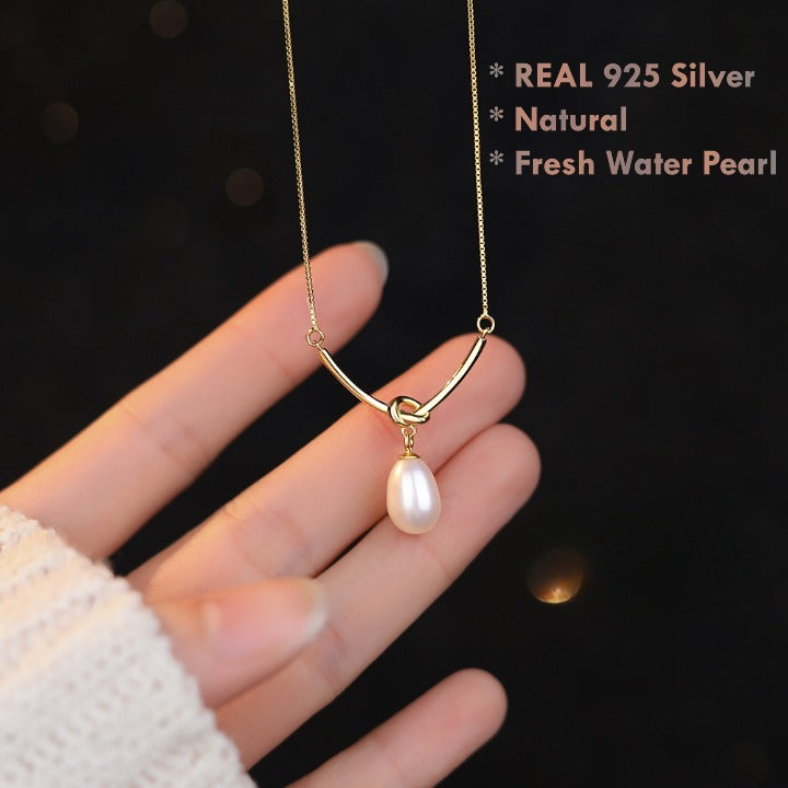 925 sterling silver freshwater pearl pendant necklace classic women’s jewelry