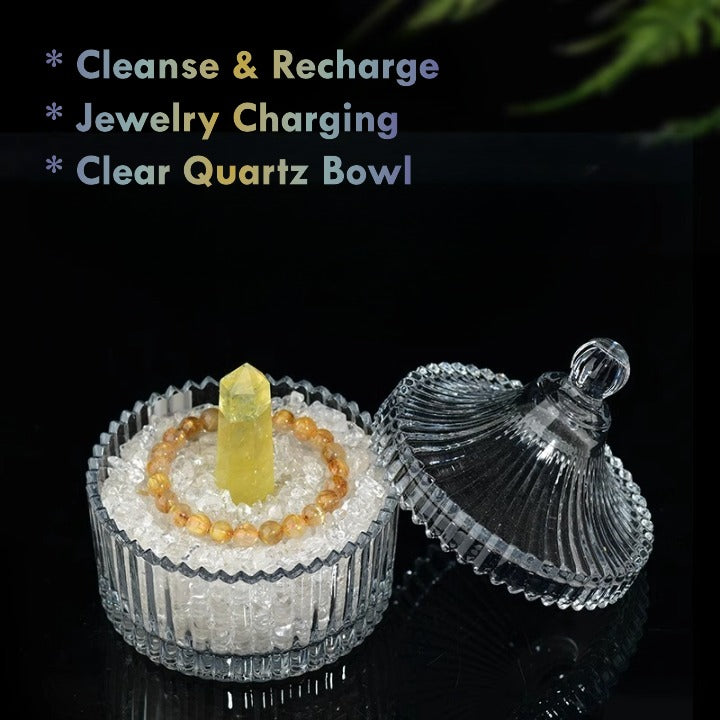 Clear Quartz Crystal Charging Bowl – Natural Energy Cleansing Tool