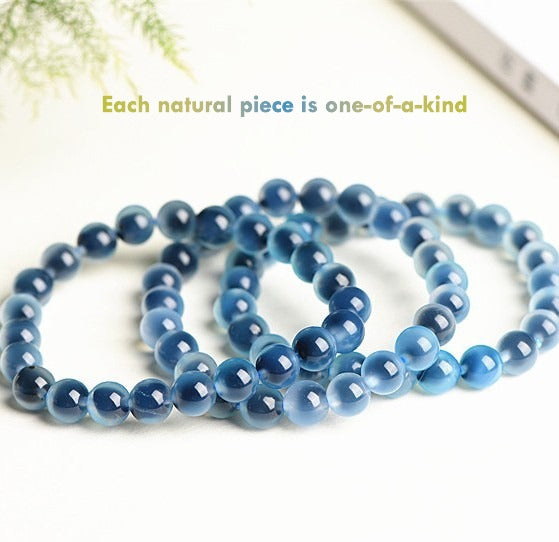 Blue Heart Agate Bracelet – Natural Healing Crystal Jewelry