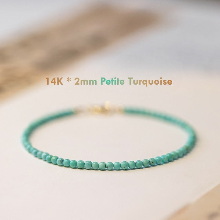 14K Gold Plated Turquoise Bracelet – Dainty Minimalist Jewelry