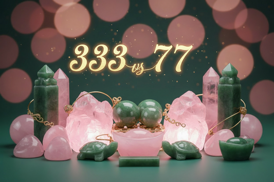 333 vs 777 angel number meaning with spiritual gemstone bracelets including rose quartz citrine jade tiger eye black obsidian and chakra stones