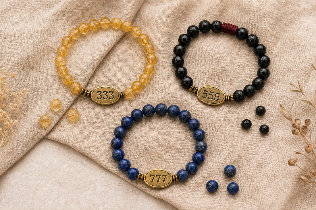 333 vs 555 vs 777 angel number gemstone bracelets comparison