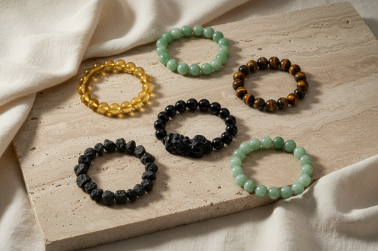 Popular Feng Shui gemstone bracelets for wealth, protection, confidence, and prosperity.