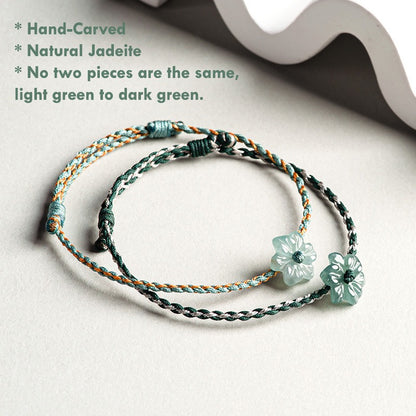 Hand-Carved Jadeite Flower Close-Up – Minimalist Gemstone Jewelry