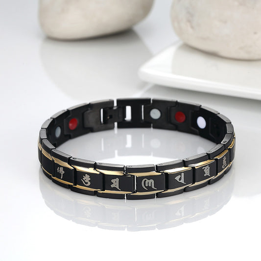 Germanium Magnetic Wellness Bracelet – Healing Energy & Mantra Protection