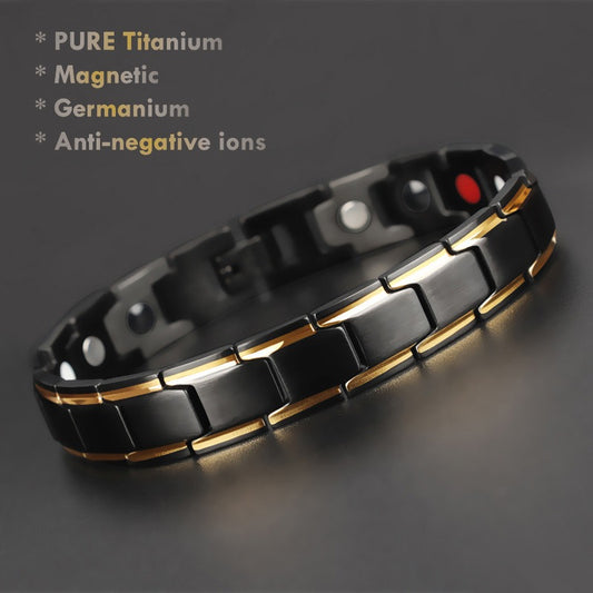 Titanium germanium magnetic bracelet for men – premium wellness jewelry