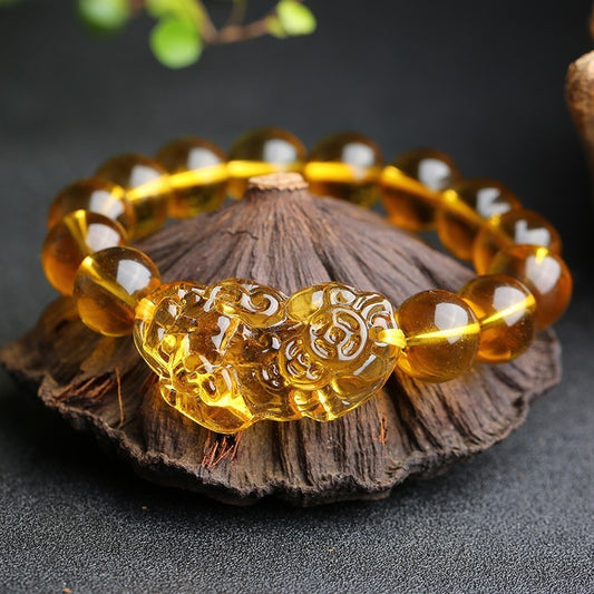 Citrine Feng Shui Pixiu Bracelet - Wealth & Abundance