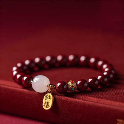 High Content Red Cinnabar Good Fortune Bracelet – Luck & Prosperity