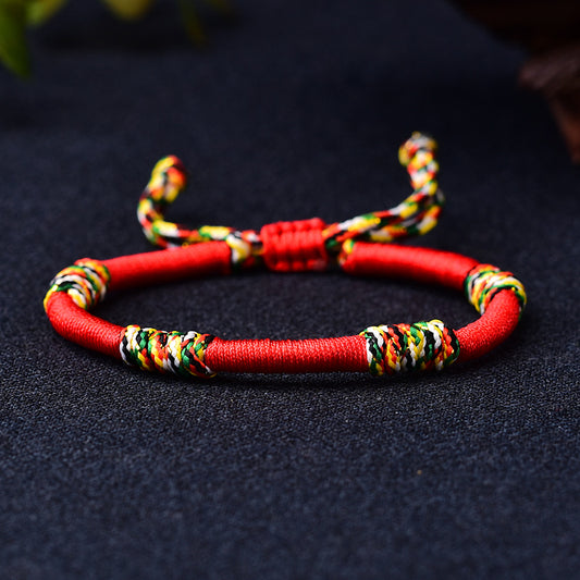 Handmade Tibetan Monk Red String Bracelet - Attract Good Luck & Positive Energy