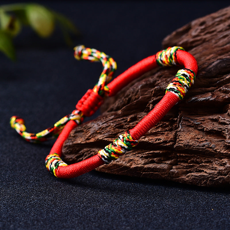 Handmade Tibetan Monk Red String Bracelet - Attract Good Luck & Positive Energy