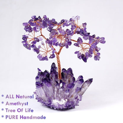 amethyst feng shui tree of life home decor natural crystal bonsai