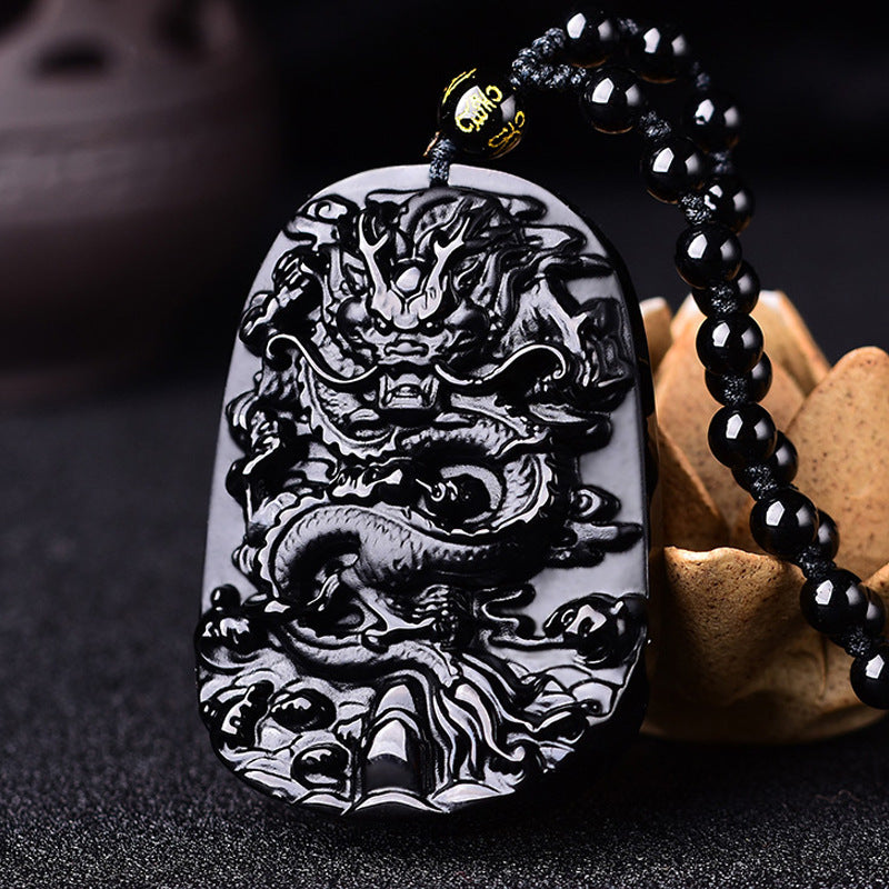 Dragon Black Obsidian Necklace – Ultimate Protection & Healing Energy