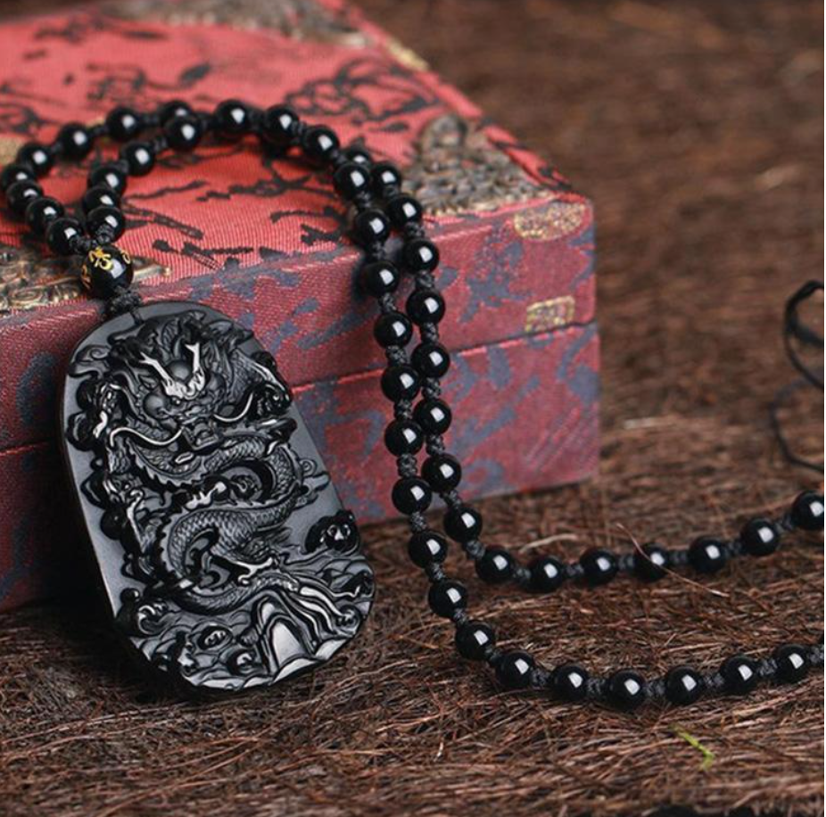 Dragon Black Obsidian Necklace – Ultimate Protection & Healing Energy