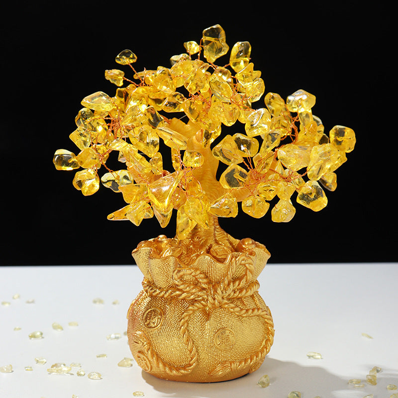 Handmade Citrine Crystal Tree Of Life - Attract Wealth