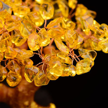 Handmade Citrine Crystal Tree Of Life - Attract Wealth