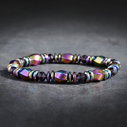 Rainbow Magnetic Hematite Wellness Bracelet