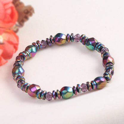 Rainbow Magnetic Hematite Wellness Bracelet