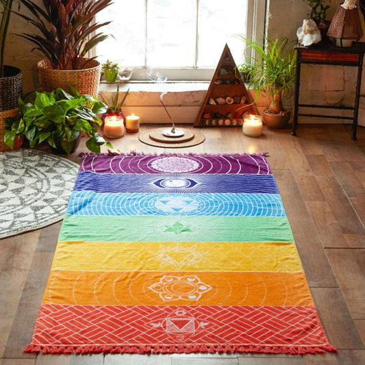 7 Chakra Alignment Yoga Mat – Premium Meditation & Healing Rug