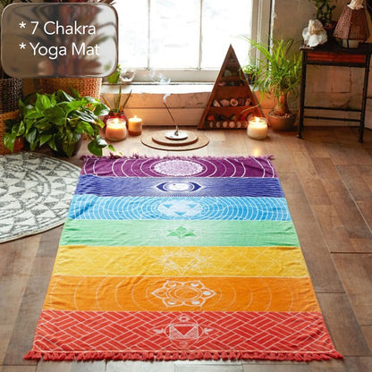 7 chakra yoga mat chakra symbols full length