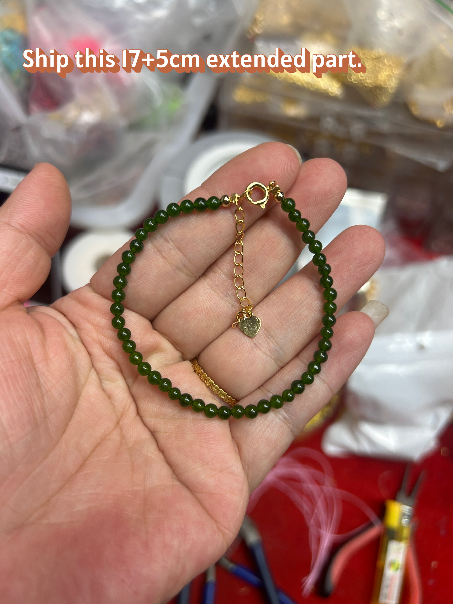14K Gold-Plated Green Chalcedony Bracelet – Prosperity & Grace
