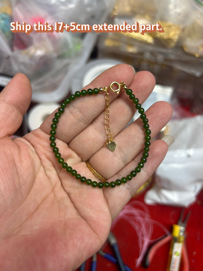 14K Gold-Plated Green Chalcedony Bracelet – Prosperity & Grace