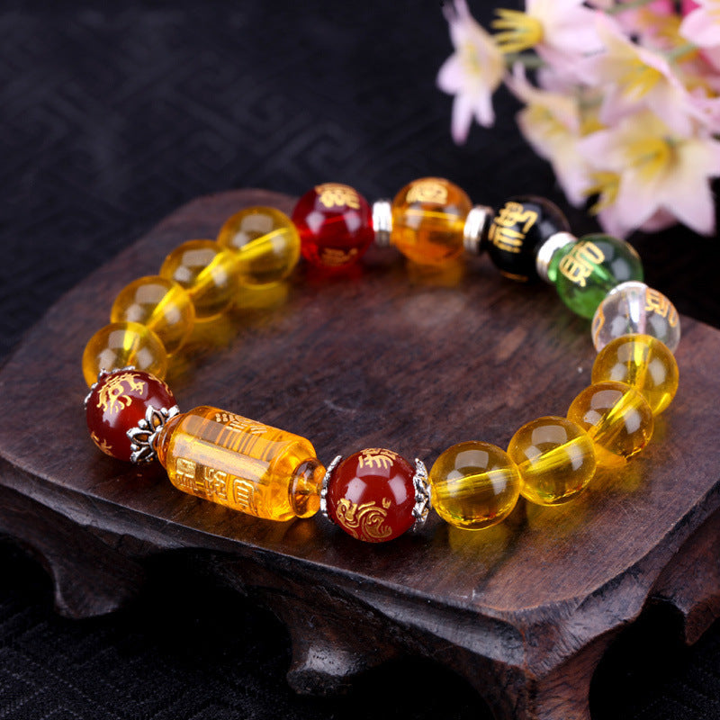 5 Wealth God Amulet Citrine Bracelet - Wealth & Success