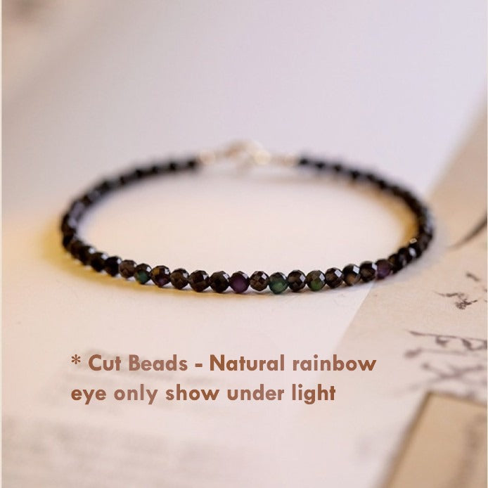 Black Obsidian Adjustable Protection Bracelet for Men & Women