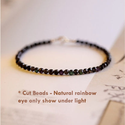 Black Obsidian Adjustable Protection Bracelet for Men & Women