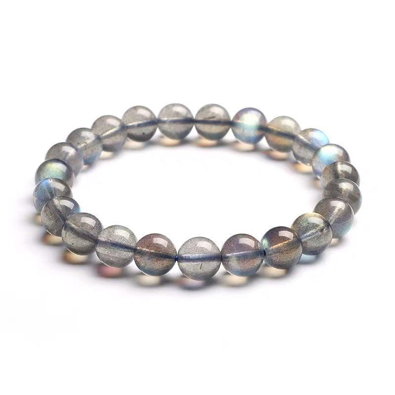 Natural Labradorite Light Carved Lotus Bracelet- Craved Moonstone- Gray Moonstone Bracelet- Labradorite high quality Bracelet- Moonstone Jewelry