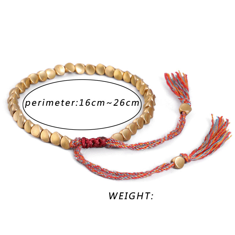 Tibetan Copper Beads Bracelet - Healing, Positivity & Protection