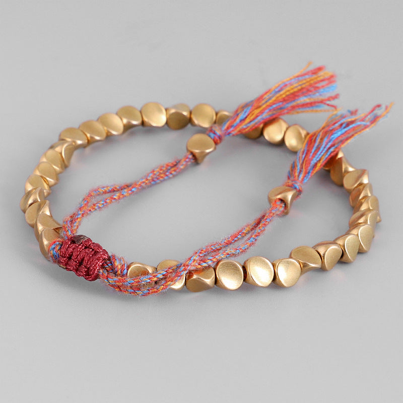 Tibetan Copper Beads Bracelet - Healing, Positivity & Protection