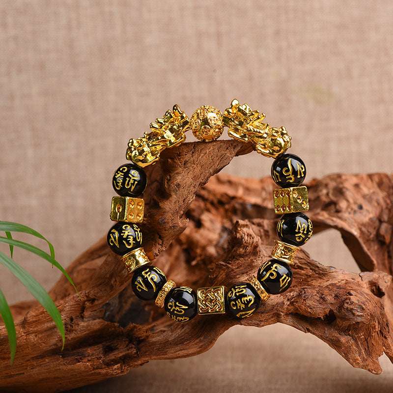 Obsidian Bracelet for Wealth Luck