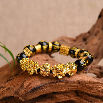 Pixiu Charm Black Obsidian Bracelet